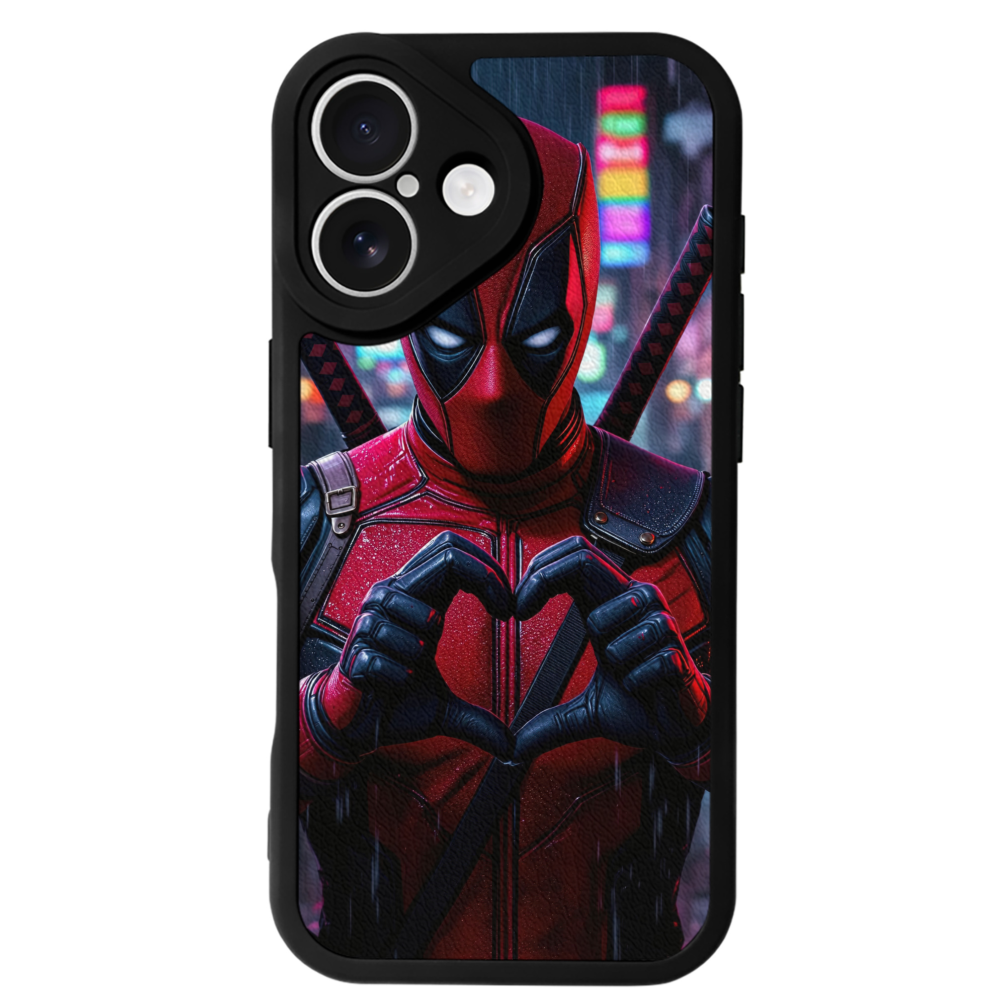 （画像用） Deadpool デッドプール 【iPhone 16シリーズ対応】シリコンスマホケース（レザー調） 材質：シリコン